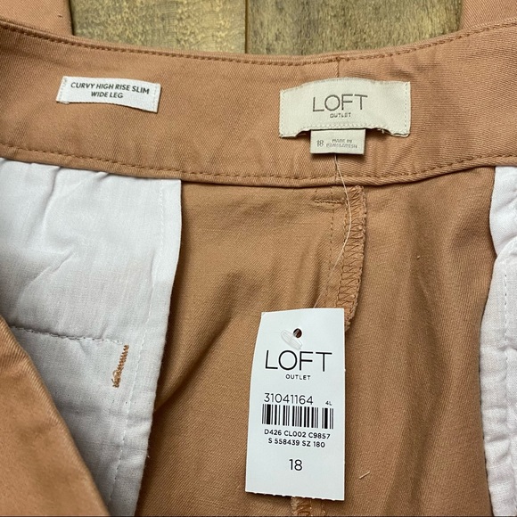 Loft curvy high rise slim wide leg Pant size 18 - Picture 5 of 16